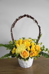 Golden Basket from Metropolitan Plant & Flower Exchange, local NJ florist