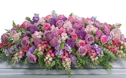 Lavender Casket Cover from Metropolitan Plant & Flower Exchange, local NJ florist