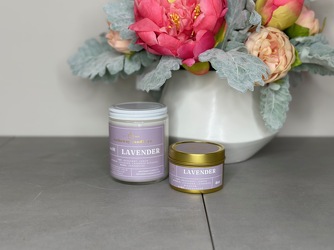 Candles from Metropolitan Plant & Flower Exchange, local NJ florist