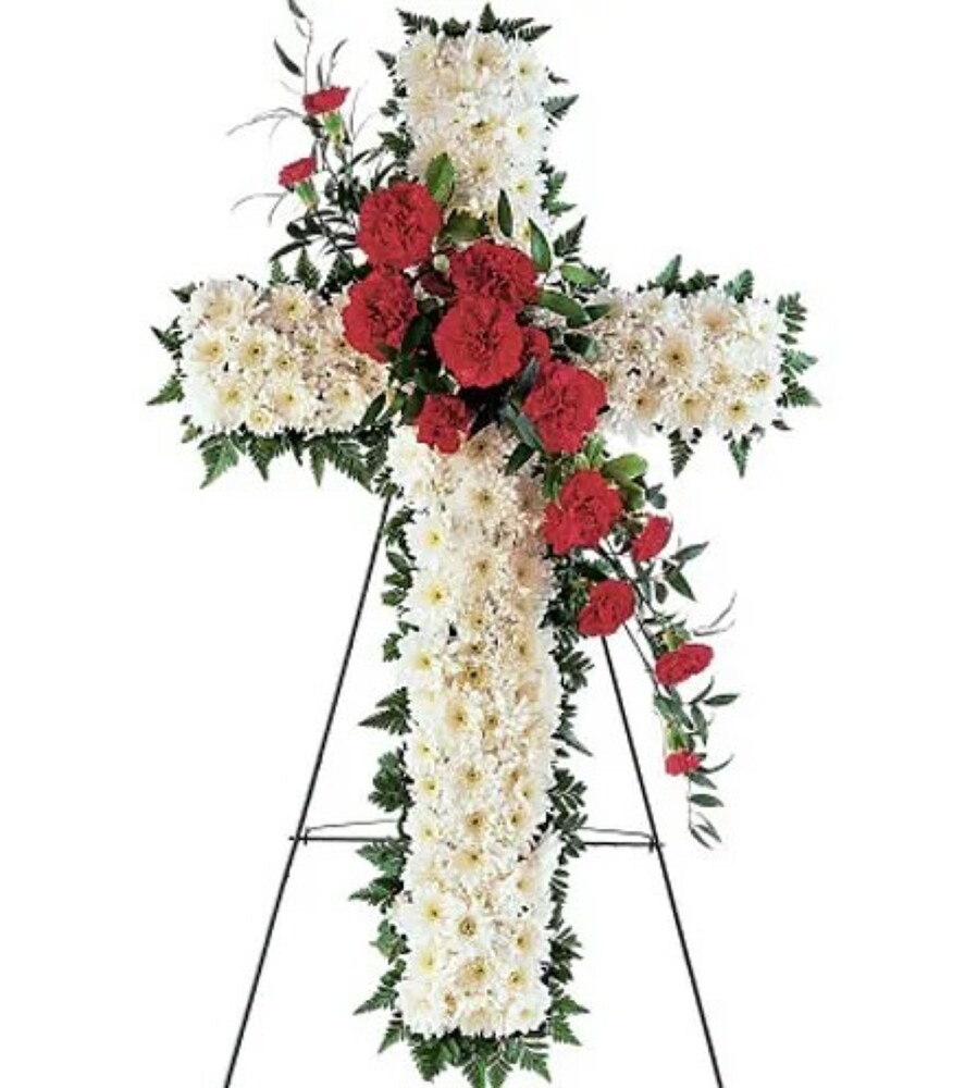 Hope & Honor Cross from Metropolitan Plant & Flower Exchange, local NJ florist