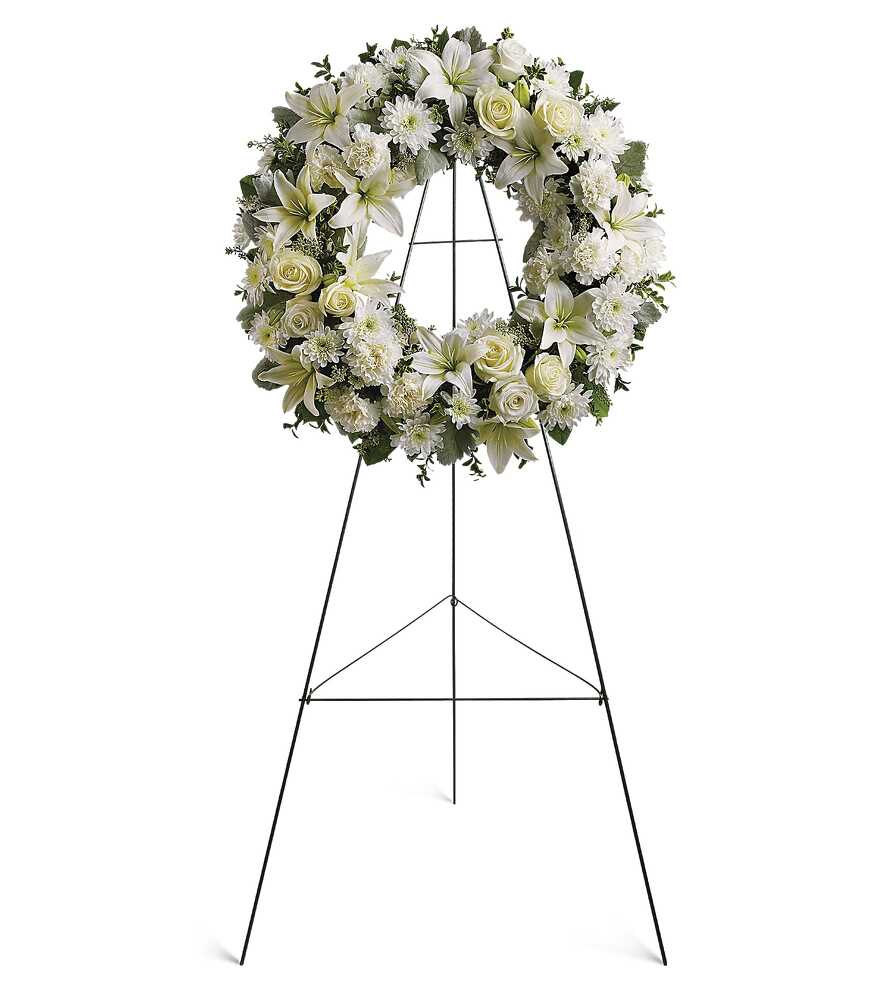 Serenity Wreath from Metropolitan Plant & Flower Exchange, local NJ florist